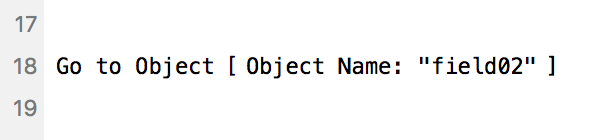 Go to Object script step