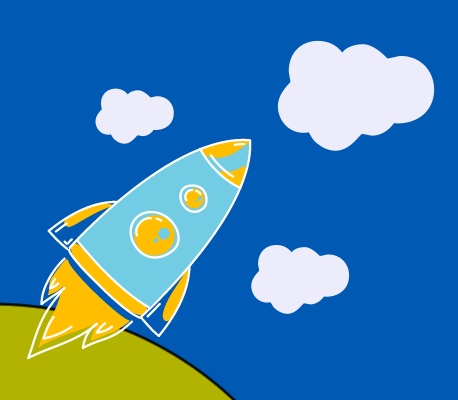 Rocket launching to illustrate a Salesforce Deployment