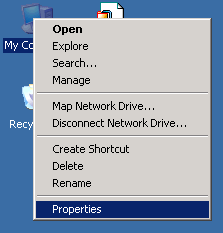 My Computer > Properties