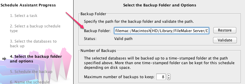 filemaker server backup