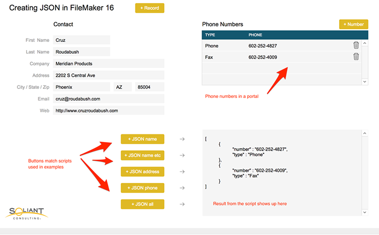 creating objects json filemaker 16