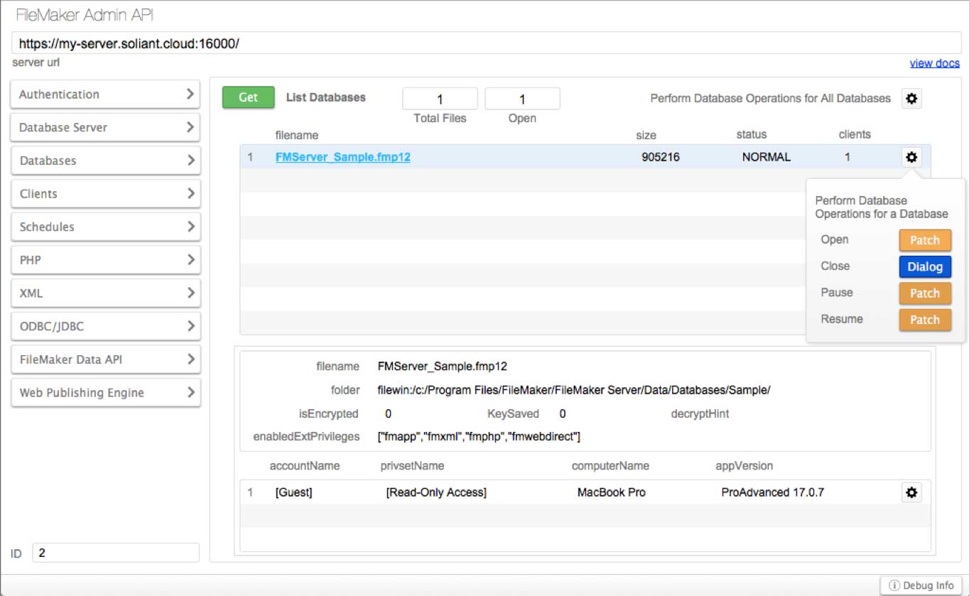 filemaker 18 server