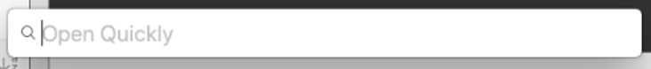 Floating dialog for Open Quickly