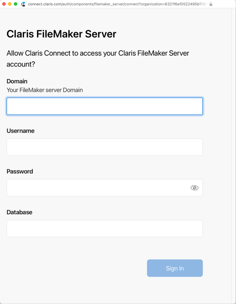 Claris Connect is available as an App Connection