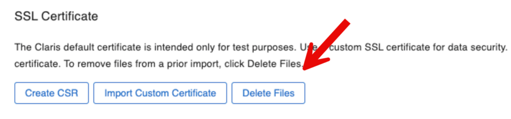 Delete the existing files when  you are renewing your SSL certificate.