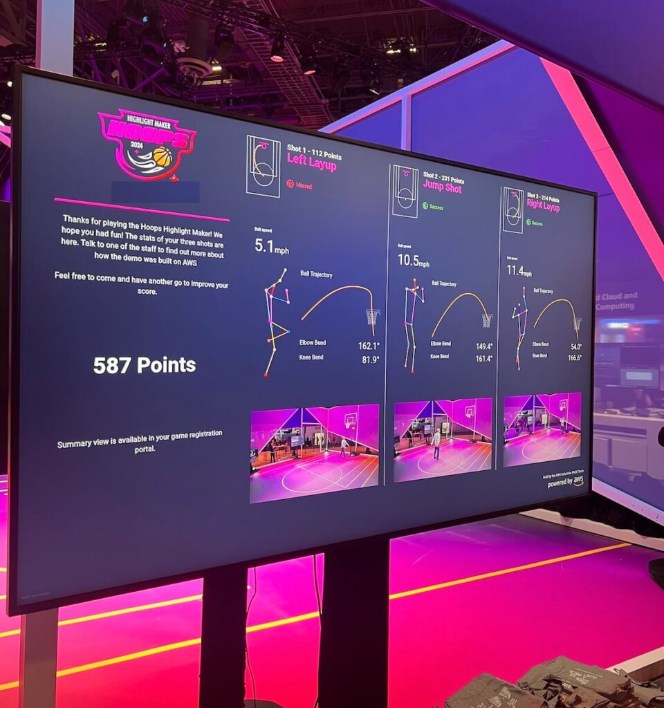 Interactive demo in exhibit hall at AWS re:Invent 2024