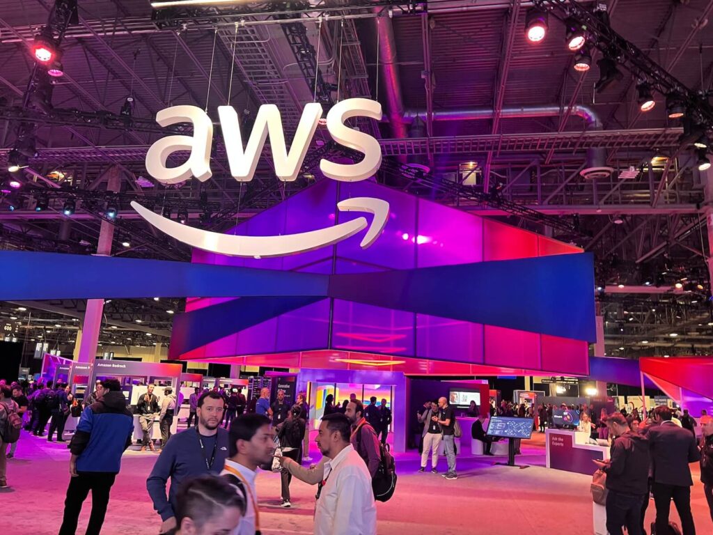 Exhibit hall at AWS re:Invent 2024